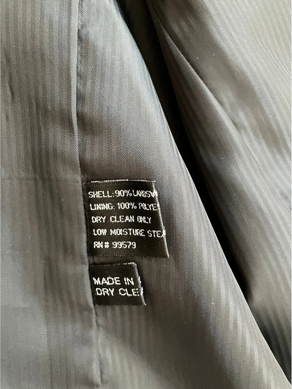 Cianni Cellini Mens 44S Grey Sport Coat Cashmere Lambswool Blazer Herringbone